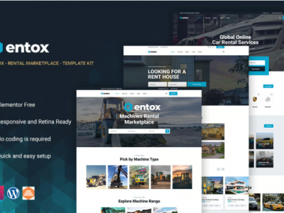 Entox - Car Rental Marketplace Elementor Template Kit
