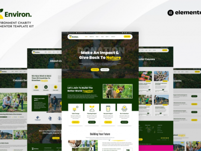 Environ - Environment Charity Elementor Template Kit