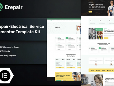 Erepair - Electrical Service Elementor Template Kit