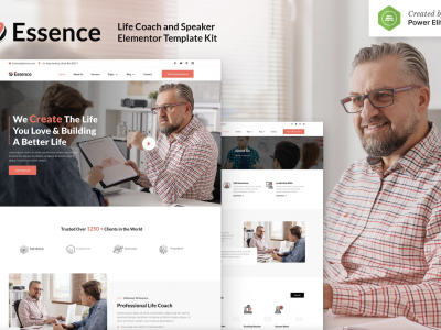 Essence – Life Coach & Speaker Elementor Template Kit