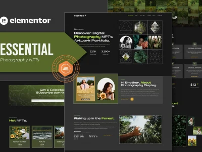 Essential - Photography NFT Portfolio Elementor Template Kit