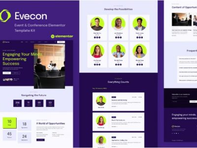 Evecon - Event & Conference Elementor Template Kit