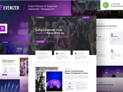 Evenizer – Event Planner & Organizer Elementor Template Kit