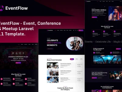 EventFlow - Event, Conference Laravel 11 Template.
