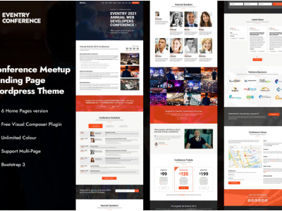 Eventry - Conference Meetup Landing Page Theme