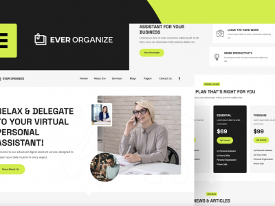 Ever Organize - Personal Assistant Elementor Pro Template Kit