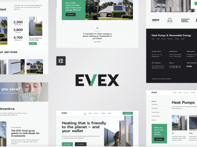 Evex - Heat Pumps & Renewable Energy Elementor Template Kit