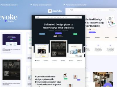 EvokeStudio - Creative Digital Agency Elementor Pro Template Kit
