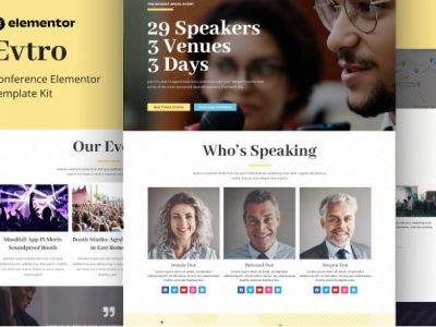 Evtro - Conference Event Elementor Template Kit
