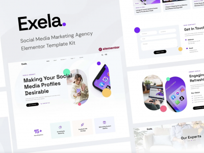 Exela - Social Media Marketing Agency Elementor Template Kit