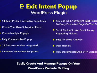 Exit Intent Popup WordPress Plugin