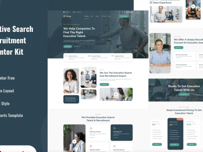 Exuta - Executive Search & Recruitment Service Elementor Template Kit
