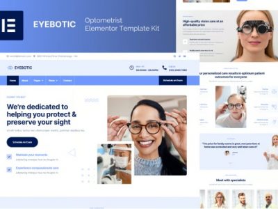 EyeBotic - Optometrist Elementor Pro Template Kit