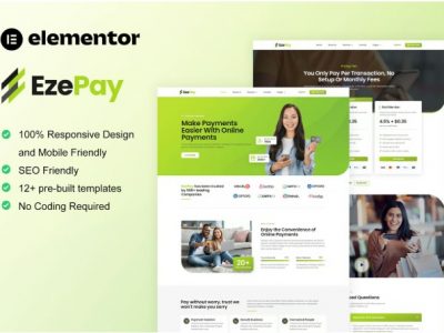 EzePay - Online Payment Gateway Elementor Pro Template Kit