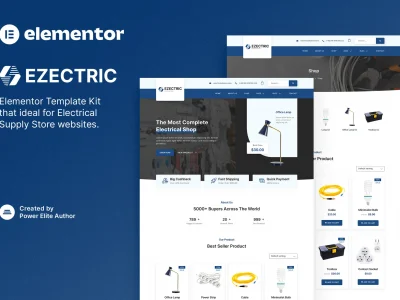 Ezectric – Electrical Supply Store Elementor Template Kit