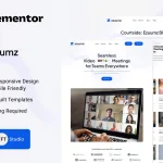 Ezuumz - Video Conferencing & Webinar App Elementor Template Kit