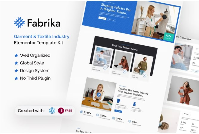 Fabrika - Garment & Textile Industry Elementor Template Kit