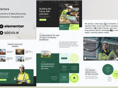 Factora - Industry & Manufacturing Elementor Template Kit