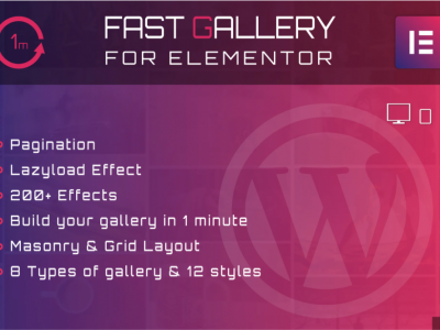 Fast Gallery for Elementor WordPress Plugin