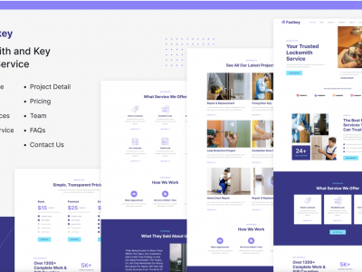 Fastkey | Locksmith and Key Maker Service Elementor Template Kit
