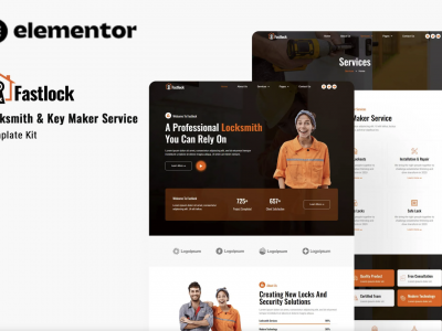 Fastlock - Locksmith & Key Maker Service Elementor Template Kit