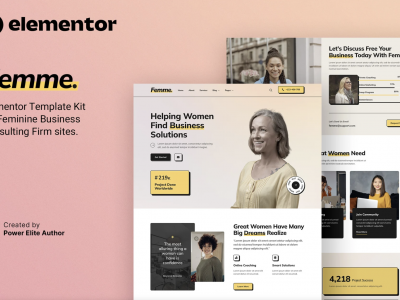 Femme – Feminine Business Consulting Elementor Template Kit