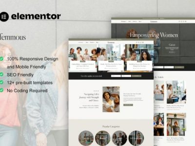 Femmous - Modern Feminine Blog Elementor Template Kit