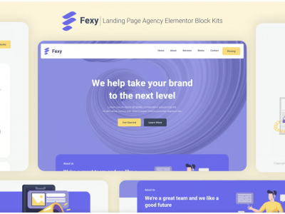 Fexy - Agency Landing Page Elementor Block Kit