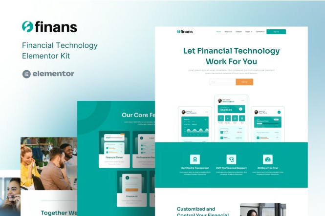 Finans - Financial Technology Elementor Pro Template Kit
