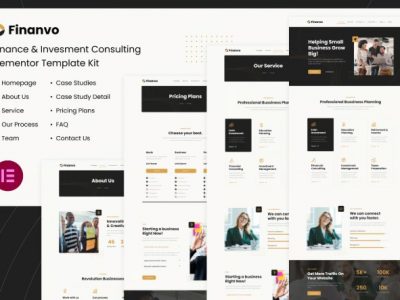 Finanvo | Finance & Investment Consulting Elementor Template Kit