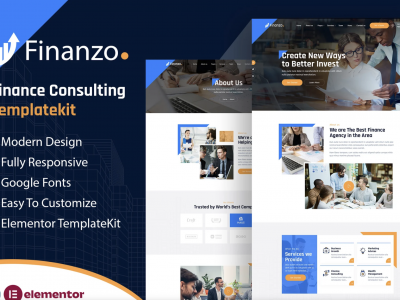 Finanzo | Finance Consulting Elementor Template Kit