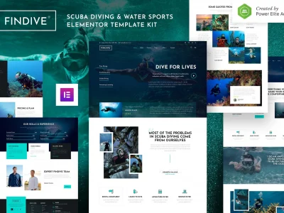 Findive – Scuba Diving & Water Sports Elementor Template Kit