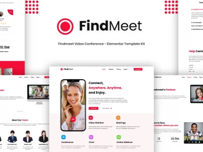 Findmeet - Video Conference Elementor Template Kit