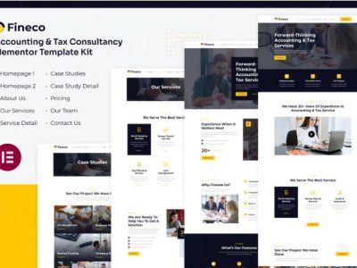 Fineco | Accounting & Tax Consultancy Services Elementor Template Kit