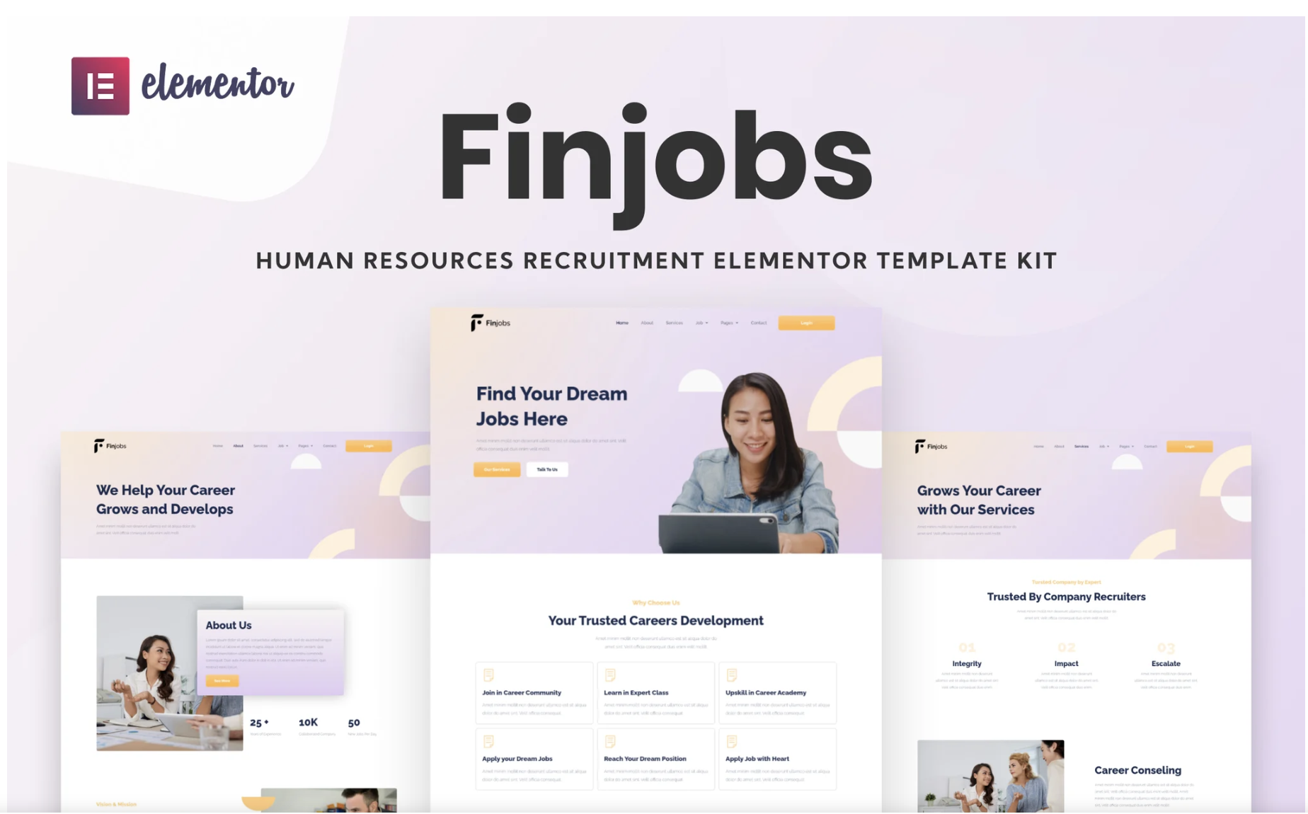 Finjobs - Human Resource Elementor Template Kit