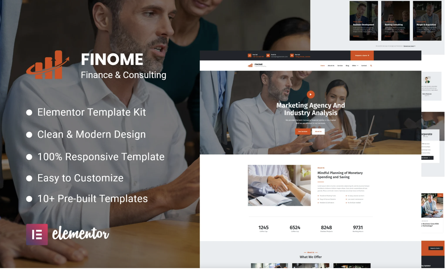 Finome - Finance & Business Elementor Template Kit