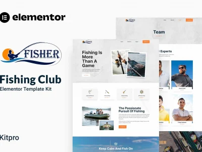 Fisher - Fishing Club Elementor Template Kit
