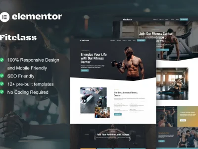 FitClass - Fitness & Gym Services Elementor Template Kit