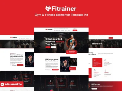 Fitrainer - Gym & Fitness Elementor Pro Template Kit