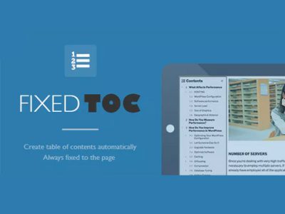 Fixed TOC – table of contents for WordPress plugin