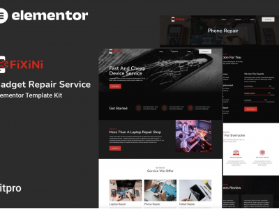Fixini - Gadget Repair Service Elementor Template Kit