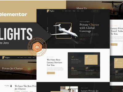 Flights - Private Jets Elementor Template Kit