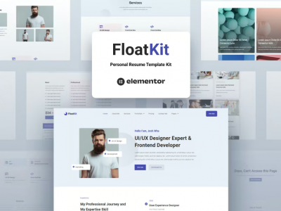 FloatKit - Personal Resume Elementor Template Kit