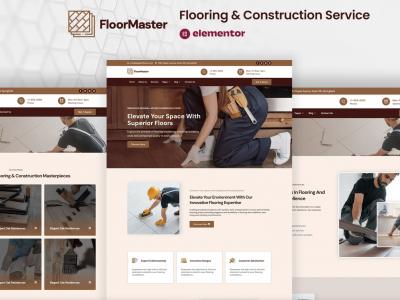 FloorMaster - Flooring & Construction Service Elementor Pro Template Kit