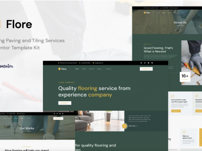 Flore - Flooring & Tiling Services Elementor Template Kit