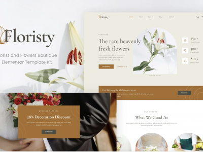 Floristy - Florist & Flower Boutique Elementor Template Kit