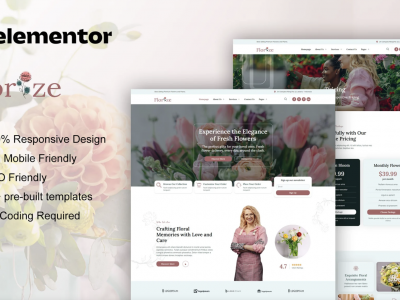 Florize - Florist & Flower Boutique Elementor Template Kit