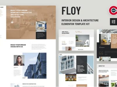 Floy - Interior Design & Architecture Elementor template kit