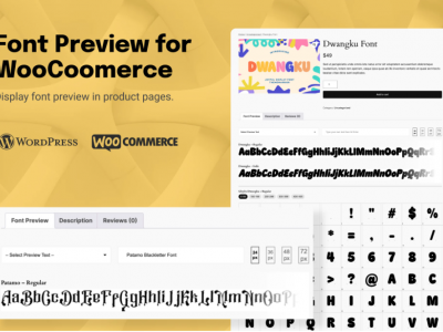 Font Preview Plugin for WooCommerce