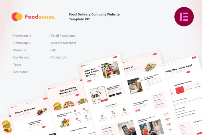 FoodSense | Food Delivery Elementor Template Kit